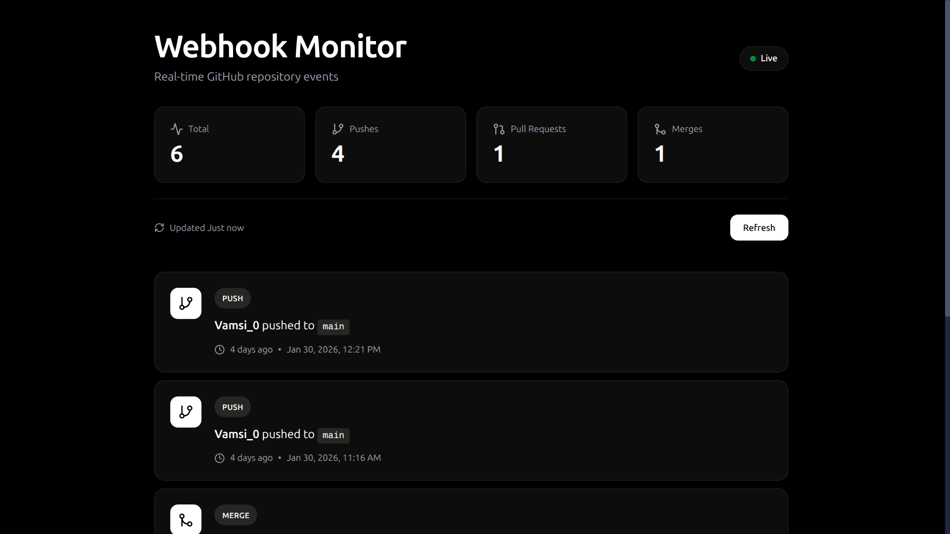 Webhook Monitor screenshot